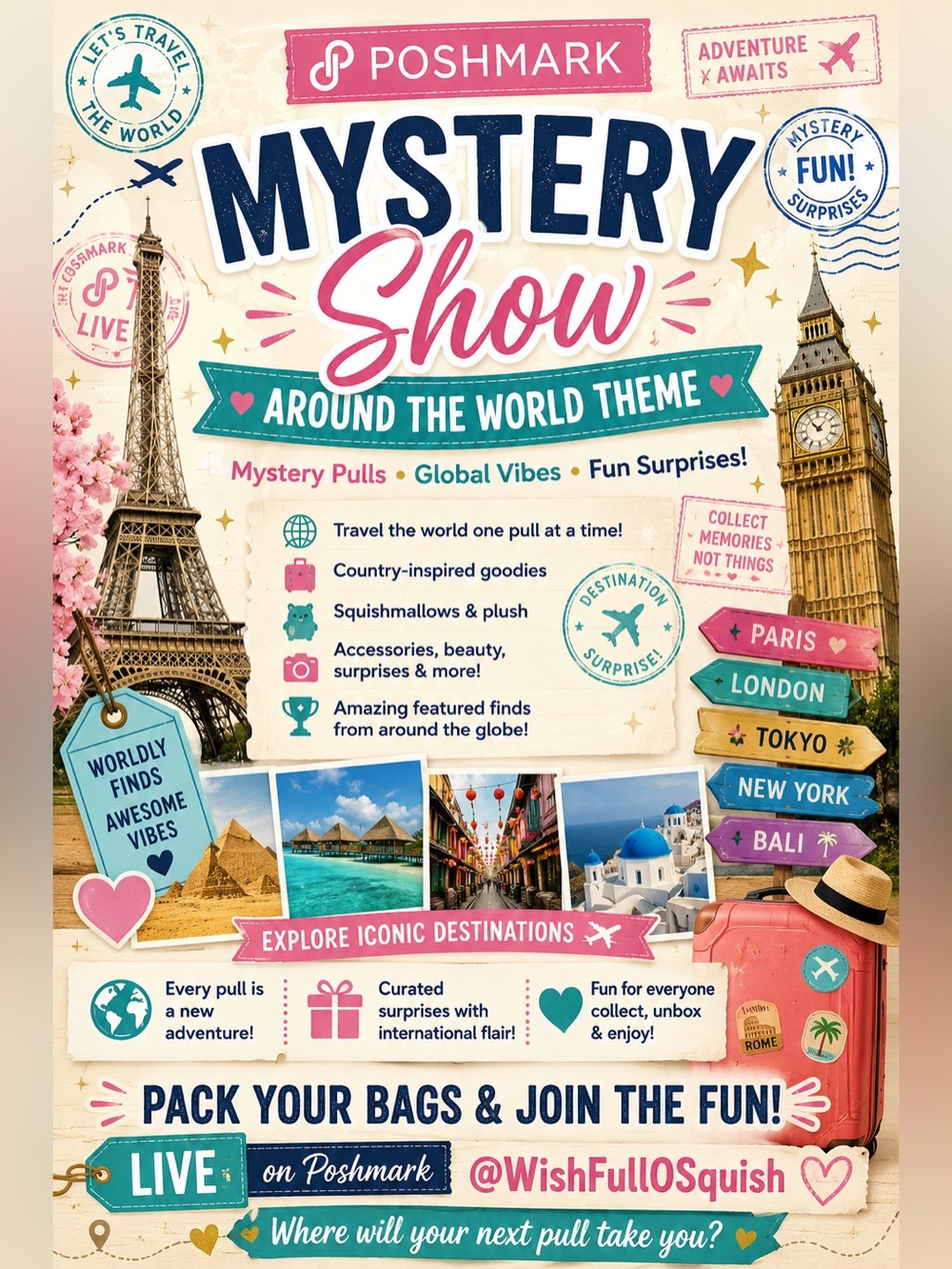 🌎 “AROUND THE WORLD” CURATED MYSTERY SHOW!! 🧳✈️